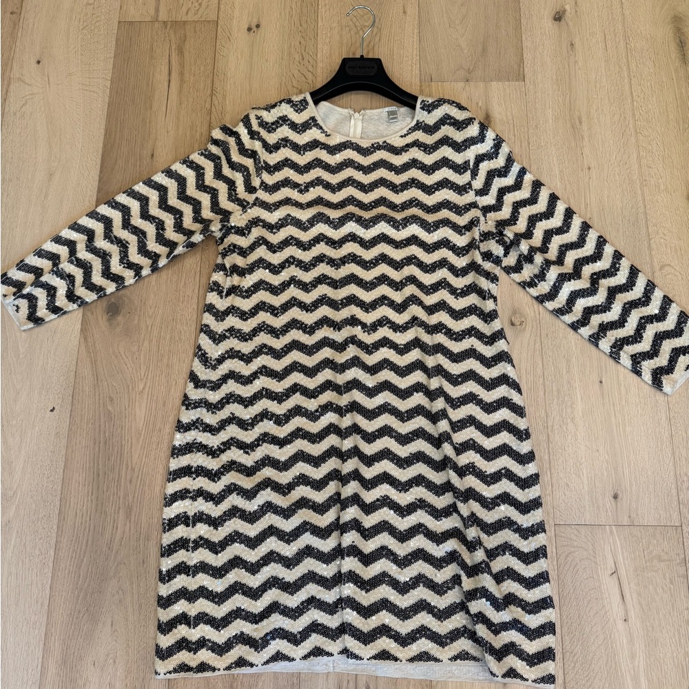 J. Crew Sequin Striped Shift Dress